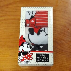Three Pairs Of Minnie Mouse Socks Size 4 To 10